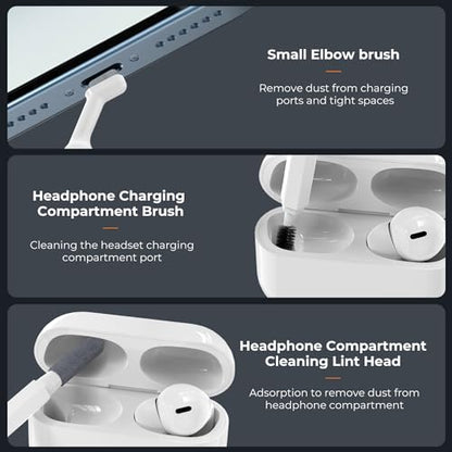 K&F Concept 20-in-1 Keyboard Cleaning Kit Laptop Cleaner with Lens Cleaning Pen, Multifunctional Electronic Device Cleaning Tool, for iPhone AirPods MacBook iPad Camera
