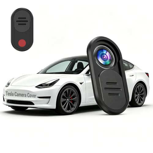 Tesla Model 3/Y Interior Camera Cover Slide | Metal Camera Privacy Protector, Front Cabin Camera Blocker Cover, Vertical Design Anti-Peeping Guard, No Block IR for FSD