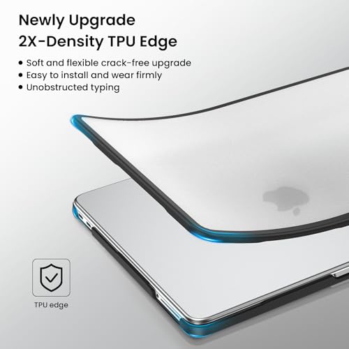 BlueSwan for MacBook Neo Case 13 Inch 2026, Model A3404 A18 Pro Chip | Anti-Crack Rugged TPU Bumper, Anti-Scratch Hard Shell Protective Cover for MacBook Neo 13" with Mac Neo Accessories - color: Frosted Clear