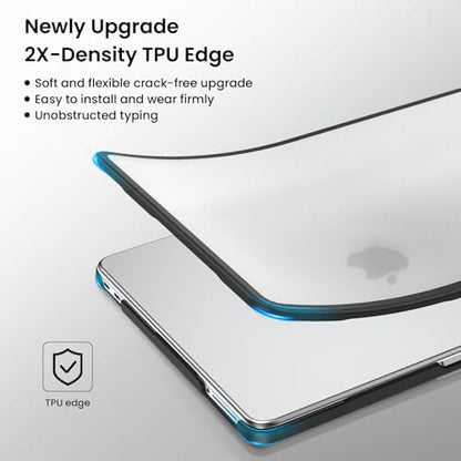 BlueSwan for MacBook Neo Case 13 Inch 2026, Model A3404 A18 Pro Chip | Anti-Crack Rugged TPU Bumper, Anti-Scratch Hard Shell Protective Cover for MacBook Neo 13" with Mac Neo Accessories - color: Frosted Clear