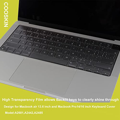 TPU Keyboard Cover for MacBook Air 13" 15" and MacBook Pro 14" 16" | Keyboard Skin Protector for MacBook Air 13" 15" (2022-2024) MacBook Pro 14" 16" (2021-2024)