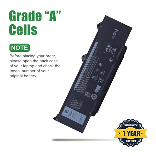 DR02P Laptop Battery Replacement for Dell Latitude 5350 5440 5450 5540 5550 7455 3340 3440 3450 3540 3550 5340 Precision 3480 3490 3580 3590 Series 02X1V9 2X1V9 RXF9T 803W6 WYJ45 11.4V 54Wh - size: 13.4*5.8*1.1inch DR02P