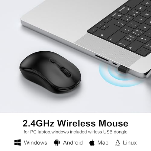 Wireless Mouse,Computer Wireless Cordless Mouse 2.4GHz HP Mice | for Laptop,PC,Computer,HP, Windows,Chromebook,Notebook,Mac,Desktop USB Mice