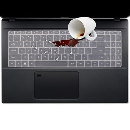 Keyboard Cover for 15.6" Acer Aspire Go 15 AG15-21P/31P/32P/42P/71P, Aspire 15 A15-61M/51M/41M, Aspire 3 A315-24P/24PT A315-58/59, Aspire 5 A515-57/57G/58GM/58M/58MT/58PT/58P (Not Fit A515-46~A515-56) - color: Clear
