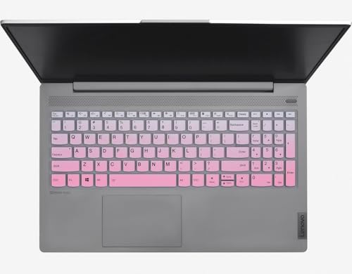 CaseBuy Keyboard Cover for Lenovo Yoga 7 7i 15.6 16,Ideapad 1 1i 15.6", V15 G4 (2024), G3, G2, Ideapad Flex 5 5i 15.6, 16, ideaPad 3 3i 5 5i 15.6 2026-2023, ThinkBook 15 G2 G3 15p - Ombre Pink - color: Ombre Pink