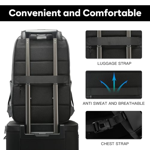 BANGE Business Smart Backpack for Men and Women，can holds 15.6 Inches Laptop Backpack, Waterproof Commute Work Travel Backpack, Flight Carry-On (gray) - color: Gray
