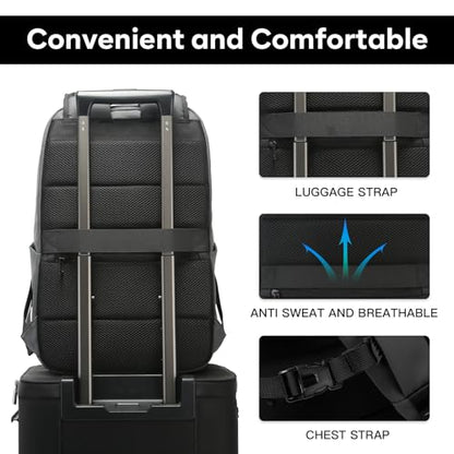 BANGE Business Smart Backpack for Men and Women，can holds 15.6 Inches Laptop Backpack, Waterproof Commute Work Travel Backpack, Flight Carry-On (gray) - color: Gray