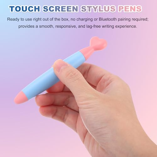 PATIKIL Crayon Stylus Pens for Touch Screen, High Sensitivity Universal Pen Capacitive Digital Pens Touchscreen Stylus for Phone Tablets Laptop Touch Screen Devices, Light Pink - color: Light Pink