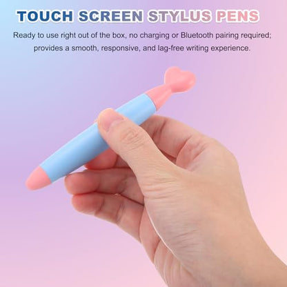 PATIKIL Crayon Stylus Pens for Touch Screen, High Sensitivity Universal Pen Capacitive Digital Pens Touchscreen Stylus for Phone Tablets Laptop Touch Screen Devices, Light Pink - color: Light Pink