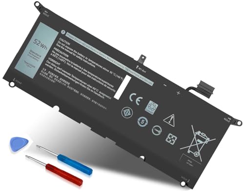 DXGH8 7.6V 52Wh Battery for Dell XPS 13 9370 9380 2019 Inspiron 13 7390 7391 2-in-1 5390 5391 7490 Latitude 3301 E3301 Vostro 5390 5391 Series 0H754V H754V G8VCF G8VCF6C HK6N5 P113G001 P82G P82G001 - size: 10.13*3.88*0.18inch