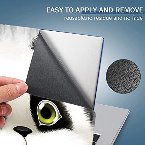 Laptop Skin Sticker,13.3 14 15 15.4 15.6 inch Laptop Skins,Universal Vinyl Decal,Dustproof Scratch Resistant Reusable Cover Protector with Free 2 Wrist Pads (Panda) - color: Panda