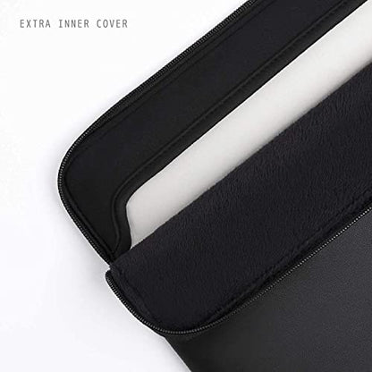 Comfyable Slim Protective Laptop Sleeve, PU Leather Bag Compatible with 15" MacBook Air (Snug Fit) M5 & 14" MacBook Pro M5 Pro/Max 2026 (Loose Fit), Black - color: Black, size: Snug Fit for MacBook Air 15-in