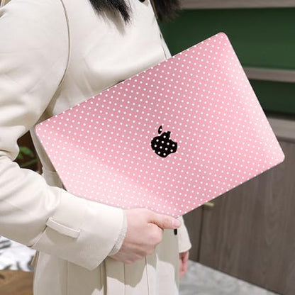 MEEgoodo for M5/M4/M3/M2 MacBook Air 15 inch Case 2026 2025 2024 2023, Case Fit Model (A3448/A3241/A3114/A2941) for MacBook Air 15.3 inch, Cherry Blossom Pink&Polka Dots - color: Cherry Blossom Pink&Polka Dots