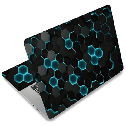 SUPERDANT Laptop Notebook Skin Sticker Cover Decal Laptop Protector Notebook PC Computer Art Protector Universal Notebooks Vinyl Decals Fits 12" 13" 13.3" 14" 15" 15.4" 15.6 inch Black Honeycomb