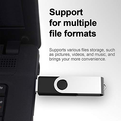 KEXIN 10 Pack 32GB Flash Drive USB Drive Memory Stick Thumb Drive Bulk | USB Drive Swivel USB 2.0 Jump Drive Data Storage - size: USB 2.0-32G, style: 10 Pack