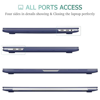 May Chen for MacBook Pro 16 Inch 2019 Release Model: A2141, Hard Shell Case Cover Screen Protector & Keyboard Cover for MacBook Pro 16 Retina with Touch ID & Touch Bar - Navy Blue - color: Navy blue