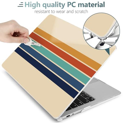 Batianda Case for Microsoft Surface Laptop 13 inch 2025 2026, Retro Stripes | Fits Model 2095, Artistic Patterns Ultra-Slim Lightweight Scratch-Resistant Hard Shell with Professional Protection - color: Stripe