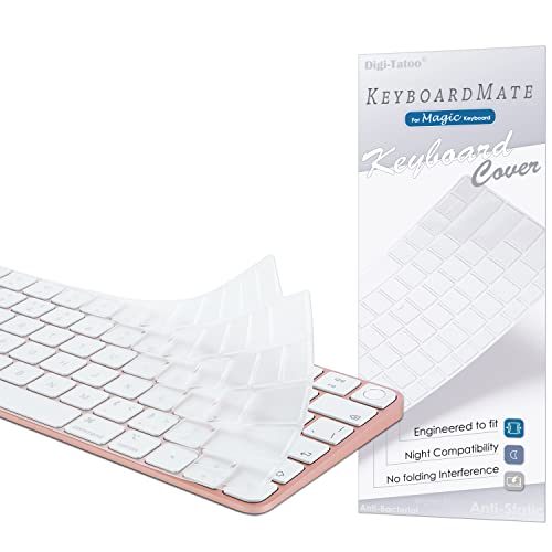 Keyboard Cover for New M4 iMac Magic Keyboard (Model A3118/A2449, Touch ID Version, w/o Numeric Key) - Ultra Thin, Protective and Clear Keyboard Cover Protector Skin - color: A2449 (Touch ID & Short Model )
