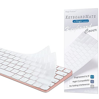Keyboard Cover for New M4 iMac Magic Keyboard (Model A3118/A2449, Touch ID Version, w/o Numeric Key) - Ultra Thin, Protective and Clear Keyboard Cover Protector Skin - color: A2449 (Touch ID & Short Model )