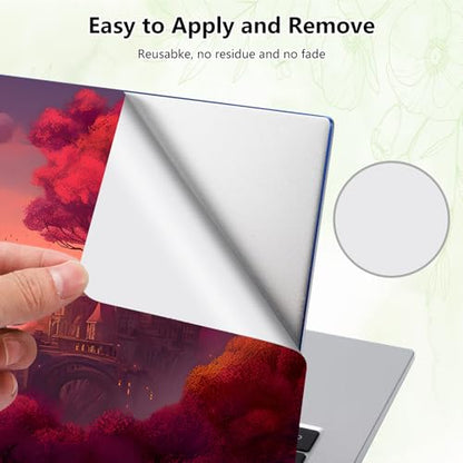 Laptop Skin Sticker Decal, Universal Reusable Vinyl Laptop Cover for 12" 13" 13.3" 14" 15" 15.4" 15.6" Notebook PC, Waterproof Scratch-Resistant with 2 Wrist Pads, Easy to Apply & Remove,Art Painting - color: Art Painting
