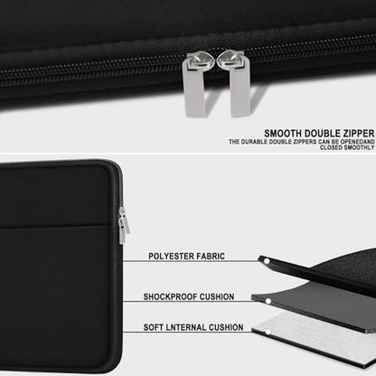 Laptop Case 15 inch, Shockproof Protective Carrying Briefcase Computer Bag | Laptop Sleeve with Zippered Pocket, Traveling Laptop Cover Compatible for HP, Dell, Asus, Lenovo, Notebook, Black - color: Black, size: 15 inch