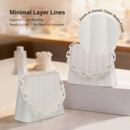 Matte TPU Filament 1.75mm, 1kg - Shore 95A Flexible & Durable TPU, Matte White, Low-Gloss Matte Finish, Minimal Layer Lines, for Phone Cases, Wearables & Functional Parts - color: Matte White Tpu