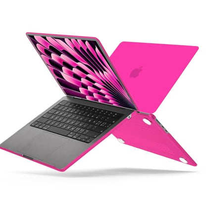 B BELK for MacBook Air 15 inch Case M5 2026 2025 2024 2023 Release M4 M3 M2 | A3448 A3241 A3114 A2941, Matte Plastic Laptop Hard Shell Case with Keyboard Cover & Screen Protector, Hot Pink - color: Hot Pink