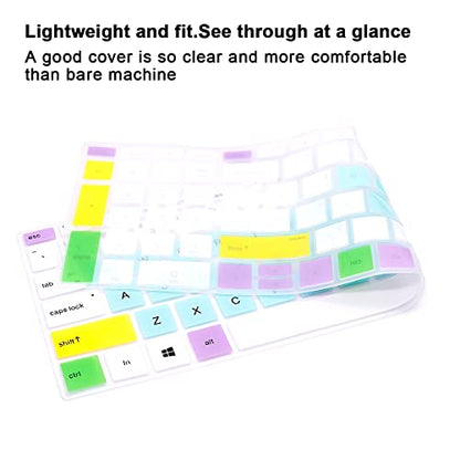 English Silicone Keyboard Cover for HP Envy x360 15.6''Series /2020 2019 Pavilion 15/Pavilion x360 15.6" Series/Envy 17 17.3" Series/Laptop 15t 17t 17-ca0011nr 17-by0040nr,Candy Mint - color: Z3-Candy Mint