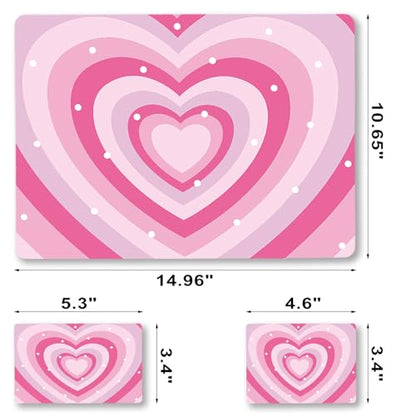 Laptop Decal Sticker Skin Cover for 11.6”12" 13" 13.3" 14" 15" 15.4" 15.6" | Netbook Vinyl Skin Sticker Cover Art Notebook PC Protector ( 2 Wrist Pad Included), Removable Reusable, Cute Hearts - color: Cute Hearts