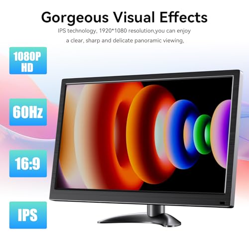 14 Inch Touch Screen Monitor FHD 1080P 60hz 99% sRGB IPS/HDMI/USB-C Computer Monitor Plug & Play, for Laptop PC Phone Raspberry Pi Switch PS4 PS5