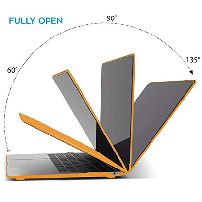 IBENZER Compatible with New MacBook Air 13 inch Case 2022 2021 2020 M1 A2337 A2179 A1932, Plastic Hard Shell Case for Mac Air 13 Retina Display with Touch ID (2018-2022), Marigold, AT13MAGD - color: Marigold