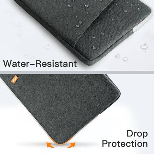JETech Laptop Sleeve for MacBook Neo (A18 Pro), 14-InchMacBook Air/Pro, MacBook Pro M1-M5 2021-2026, Waterproof Bag Case with Pocket, Compatible with 14 Inch Notebook (Dark Grey) - color: Dark Grey, size: 14-Inch