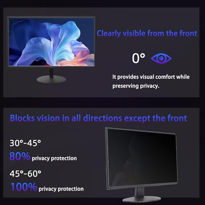 18.5" Privacy Screen Computer for 16:9 Aspect Ratio, 2-Sided Removable Anti-Peeping/Anti-Glare, Blue Light Block, UV Protect, Reduce Strain, Anti-Scratch, Fits 18.5-inch 16:9 Protector Film - size: 18.5inch 16:9