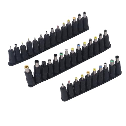 Jeffergarden Universal Adapter, Storage Box, 58PCS Set Laptop Power Charger Adapter, Multifunctional DC Plug with Power Cord Banana Tip for Universal Supply Charger and AC