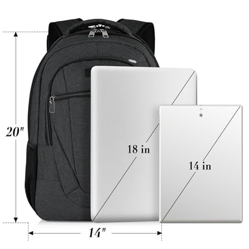 BIKROD 45L Extra Large Travel Laptop Backpack for Men and Women, Carry on Back Pack Fit 18.4 IN Laptop, Black, Gift - color: Black, size: 18.4 Inch