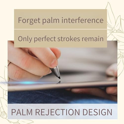 LAZARITE M Pen, Active Stylus for Lenovo Tab P11, Flex 5/14, Yoga 7i, Hp Envy x360/Pavilion x360/Spectre x360, Digital Pen with 4096 Pressure Sensitivity, Palm Rejection, Super Long-Lasting - style: grey