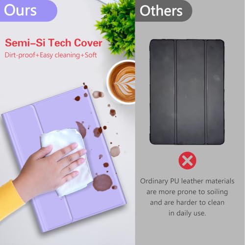 Keyboard Case for Samsung Galaxy Tab A9 Plus 5G 11 inch 2023 (SM-X210/X216/X218), 7 Color Backlit Detachable Keyboard Bluetooth, Smart Folio Cover with S Pen Holder for Galaxy Tab A9+ 11"(Purple) - color: Purple