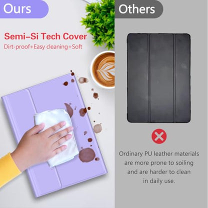 Keyboard Case for Samsung Galaxy Tab A9 Plus 5G 11 inch 2023 (SM-X210/X216/X218), 7 Color Backlit Detachable Keyboard Bluetooth, Smart Folio Cover with S Pen Holder for Galaxy Tab A9+ 11"(Purple) - color: Purple