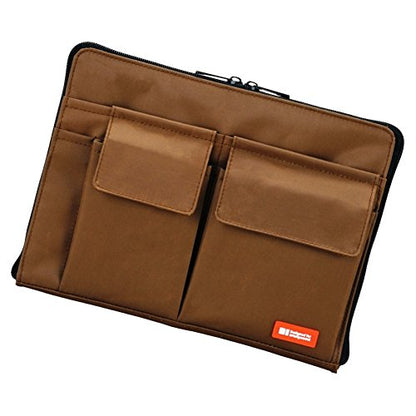 LIHITLAB Bag Laptop Sleeve with Storage Pockets (Bag-in-Bag), 7.1 x 9.8 Inches, Brown (A7553-9) - color: Brown, size: 7.1 in x 9.8 in