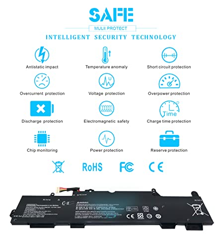 50Wh SS03XL 933321-855 Battery for HP EliteBook 840 735 745 830 G5 G6 EliteBook 730 740 836 846 G5 ZBook 14U G5 G6 SS03050XL-PL 932823-171 HSN-113C-4 932823-421 932823-1C1 HSN-112C HSTNN-LB8G 11.55V