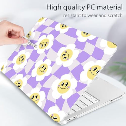 Tuiklol for 2026 MacBook Neo 13 Inch A18 Pro Chip Case, (Model A3404) Anti-Scratch Anti-Drop Slim Hard PC Shell Case with Shockproof Protective MacBook Neo Laptop Cover, Checker Flowers - color: Checker Flowers