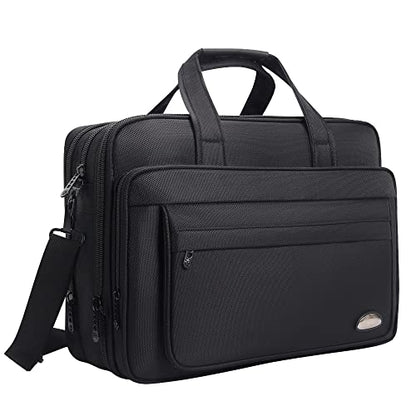 Large Briefcases For Men Canvas Tote Bag 15.6 Inch 17 Inch 19 Inch Laptop Case Work Bags Office Messenger Bag - size: Large Size（17 inch）