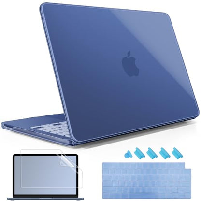 May Chen for MacBook Neo 13 inch Liquid Retina Display ((2026 Release A3404), Slim & Lightweight Protective Case with Screen Protector&Keyboard Cover&Dust Plug, Crystal Indigo - color: Crystal Indigo