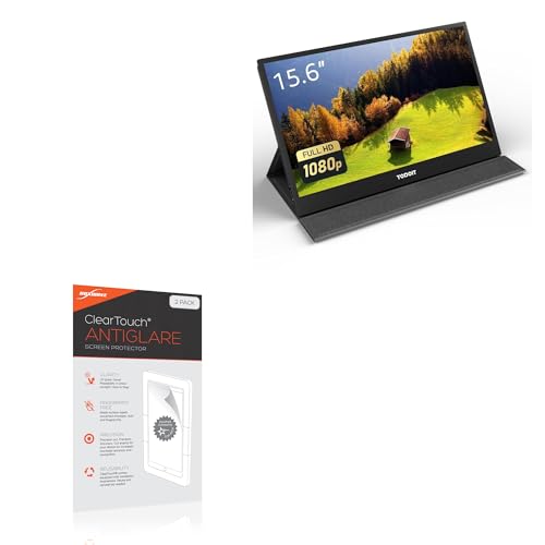 BoxWave Screen Protector Compatible with Yodoit Portable Monitor for Laptop (15.6 in) - ClearTouch Anti-Glare (2-Pack), Anti-Fingerprint Matte Film Skin