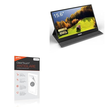 BoxWave Screen Protector Compatible with Yodoit Portable Monitor for Laptop (15.6 in) - ClearTouch Anti-Glare (2-Pack), Anti-Fingerprint Matte Film Skin