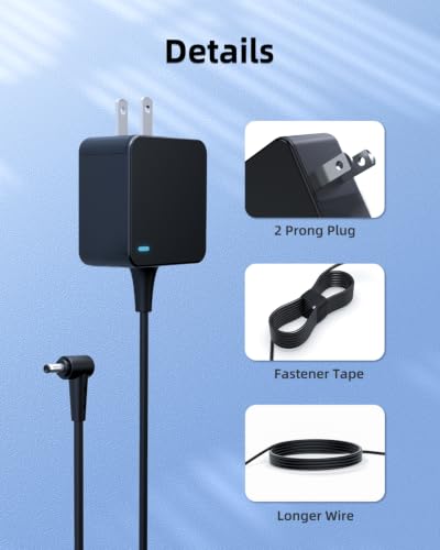 Superer 65W Charger Fit for Asus Vivobook Go 14 15 OLED E1504 E1504F E1504G E1504GA E1404 E1404F E1404FA E1404G E1404GA, Fit for ExpertCenter E1 AiO E1600 All-in-One PCs Power Supply Adapter Cord
