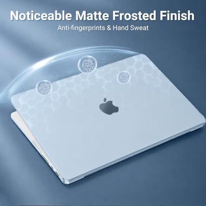 MOSISO Compatible with MacBook Pro 14 inch Case M5 M4 M3 M2 M1 2026-2021 | Ultra-Thin Seamlessly Closes Crack-Resistant Protective Hard Matte Shell&Keyboard Cover, Sky Blue Clear - color: Sky Blue Clear