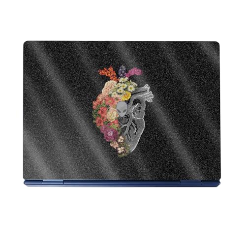 Glossy Glitter Laptop Skin Compatible with Alienware 16/16X Aurora (2025) - Spring Heart - Premium 3M Vinyl Protective Wrap Decal Cover - Easy to Apply | Crafted in The USA by MightySkins - color: Spring Heart, size: 16/16X Aurora (2025) Full Cover Skin,