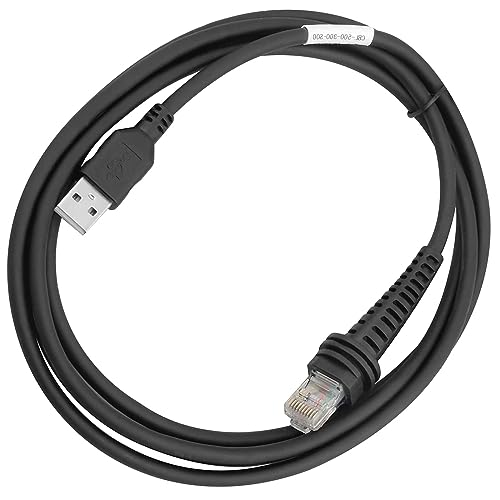 USB Cable for Honeywell Barcode Scanner, USB to RJ45 Cable, CBL-500-300-S00 1900GHD 1900GSR 1902GHD 1902GSR 1300G 1250G 1400GH 1450G 1900-C 1200G 1910i (1900-7FT-Straight) - size: 7 ft Straight
