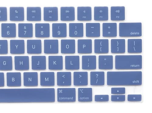 Keyboard Skin Compatible for 2026-2022 MacBook Air 13.6 & 15 inch M5 M4 M3 M2 A3449 A3448 A3240 A3114, 2026-2021 MacBook Pro 14 & 16 M5 M4 M3 M2 M1 A3426 A3427 A3428 A3429 A3434 A3112 (Lavender Gray) - color: Lavender Gray
